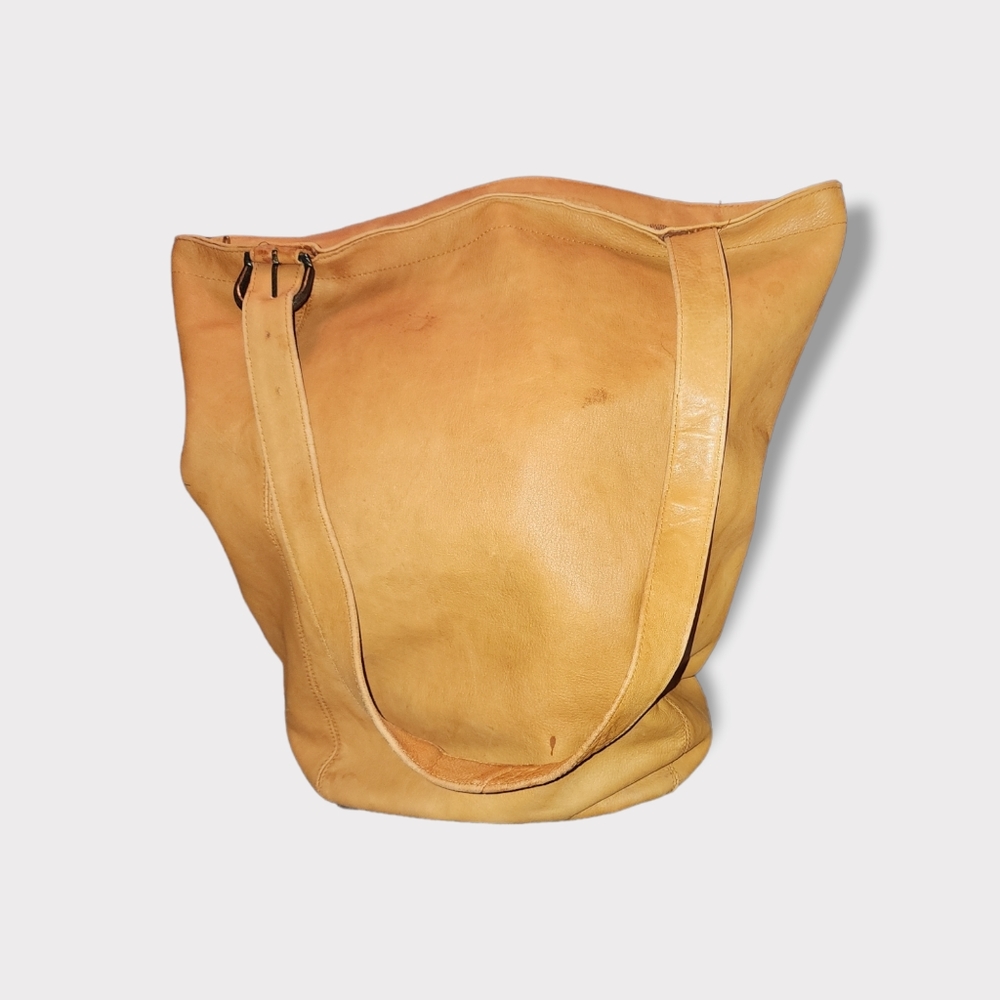 Leather Bucket Shoulder Bag